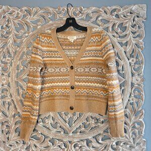 Jessica Simpson Cardigan Sweater Fair Isle Womens Large